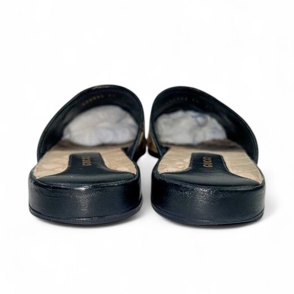 Authentic GUCCI Beige GG Logo Canvas Embroidered LA Angel Mule Loafers S… - Picture 13 of 13